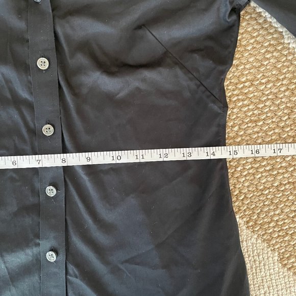 Banana Republic Petite Black Button Down Long Sleeve Shirt - Picture 2 of 5